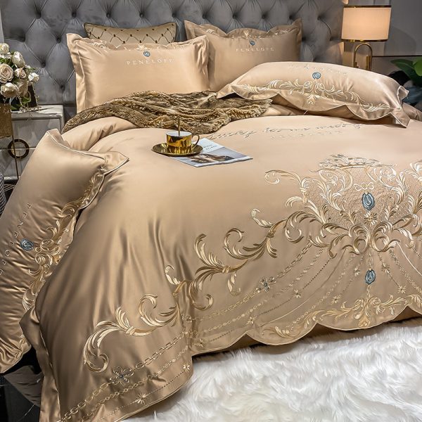 Ice Silk Quilt Sets Bed Sheets Bedding Four-piece Set - Image 6