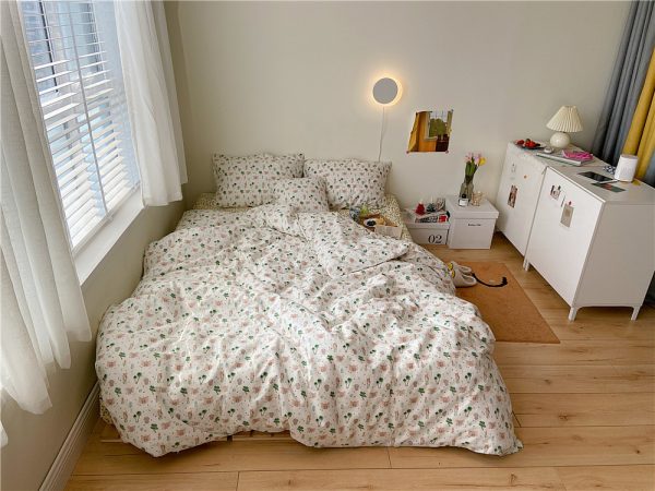 Four Piece Cotton Comfortable Bed Sheet Bedding - Image 12