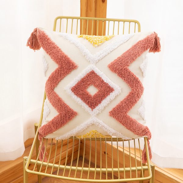 New Bohemian Geometric Tufted Pillowcase - Image 8