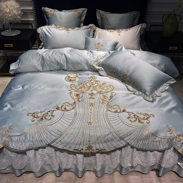 European-style Bed Linen, Bed Skirt, Light Luxury Style Four-piece Suit - Image 2