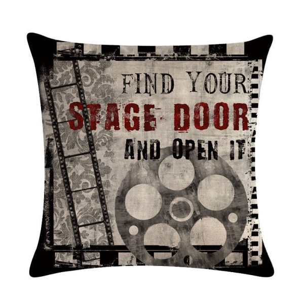 Home Retro Movie Subtitles Sofa Office Linen Pillowcase - Image 7