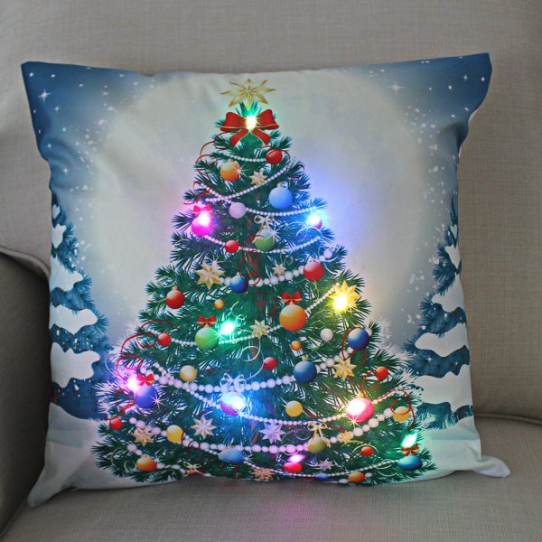 New Lantern Christmas LED Light Super Soft Short Plush Pillowcase - Image 25