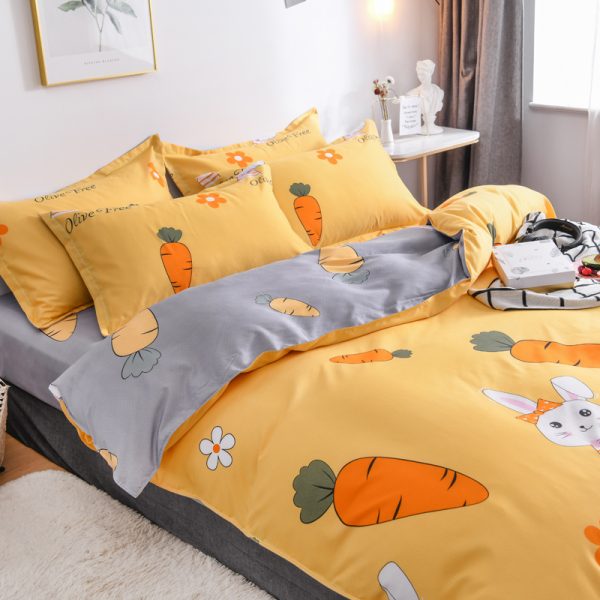 Four-piece Bed Sheet Quilt Cover Single Double Dormitory Three-piece Quilt Cover - Image 4