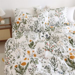 Dandelion Floral Pure Cotton Bed Sheets