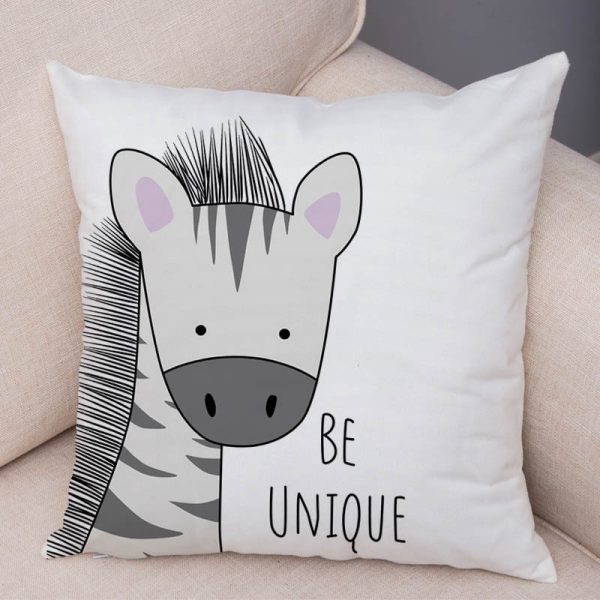 Home Fashion Simple Cartoon Animal Print Car Pillow Covers - Image 3