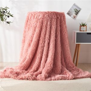 Double-layer Solid Color Plush Nap Wool Blanket