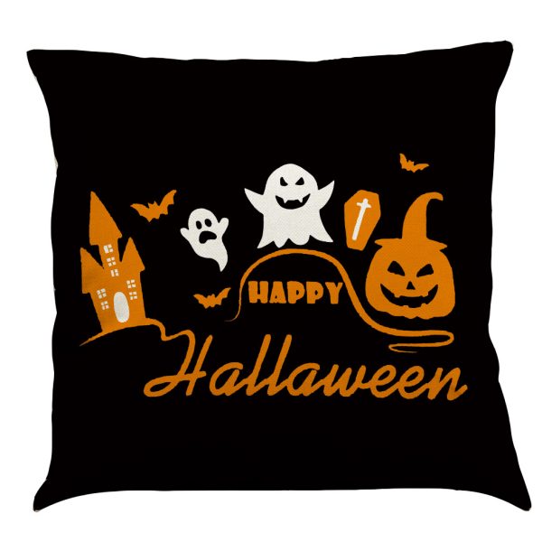 Halloween Cotton Linen Sofa Car Cushion Pillowcase - Image 16