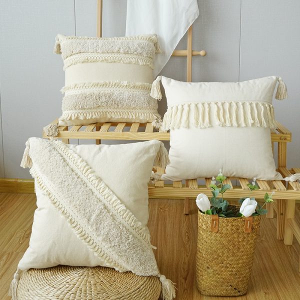 Home Fashion Boho Ethnic Tufted Pillowcase - Image 8