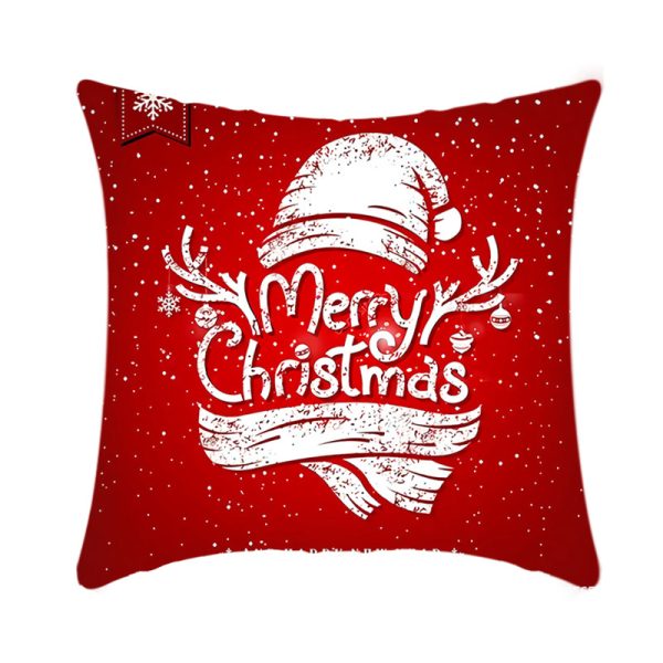 Merry Christmas Cushion Cover 45cm Elk Santa Claus Short Plush Sofa Pillow Cover Home Decor Pillowcase Christmas Decoration - Image 22