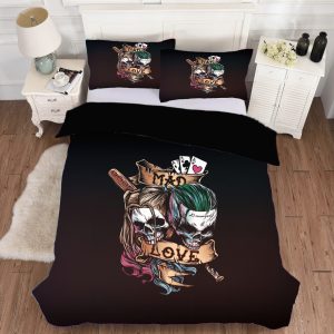 European And American Style Skull Head High Definition Bed Sheet Quilt