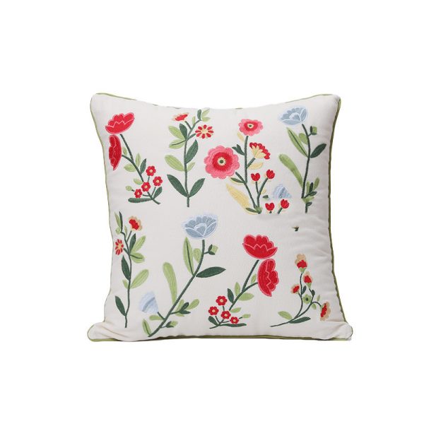 Home Embroidery Plants And Flowers Pillow - Image 15