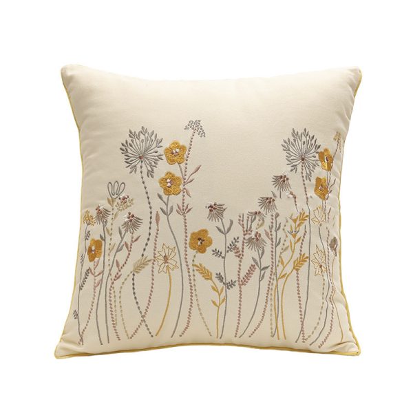 Home Embroidery Plants And Flowers Pillow - Image 14