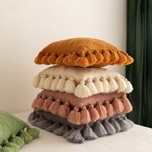 Tassel Knitted Throw Pillow Car Sofa Chair Cushion