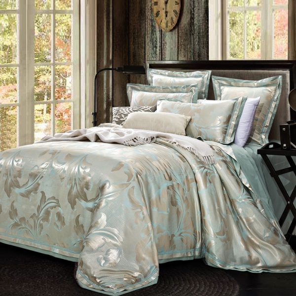 Pure Cotton Satin Jacquard Four-piece Silk Cotton Wedding Quilt Cover Sheet - Image 12