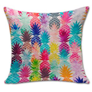 Sketch Pineapple Cotton Linen Home Sofa Office Throw Pillow