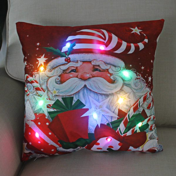 New Lantern Christmas LED Light Super Soft Short Plush Pillowcase - Image 21