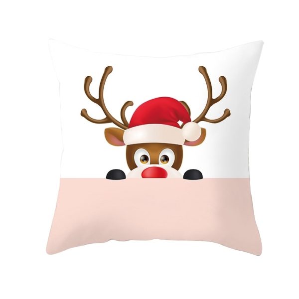 Modern New Polyester Pillowcase Lattice Deer Christmas Gift Without Pillow Core - Image 13