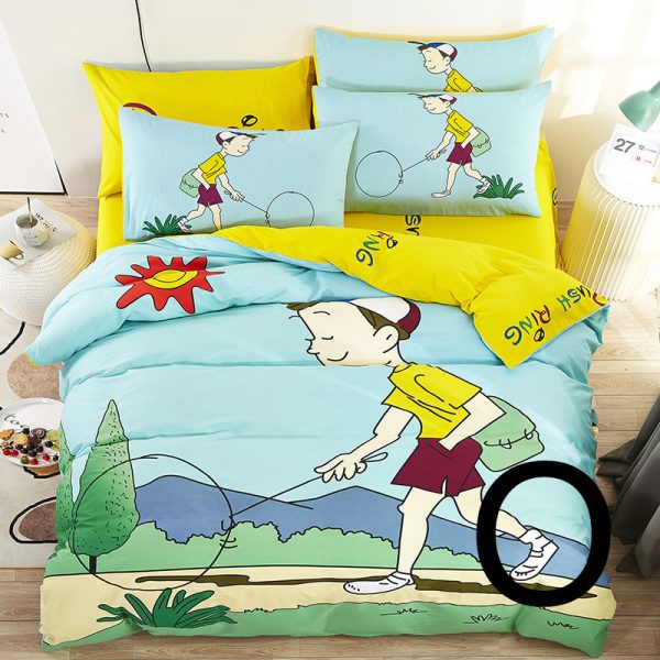 Home Textile Cute Cartoon Children Bed Sheet Bed Sheet Quilt Cover Bedding - Image 16