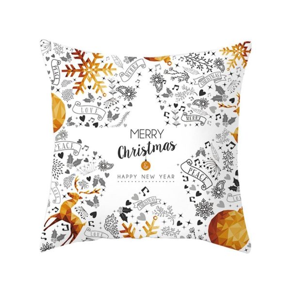 Modern New Polyester Pillowcase Lattice Deer Christmas Gift Without Pillow Core - Image 25