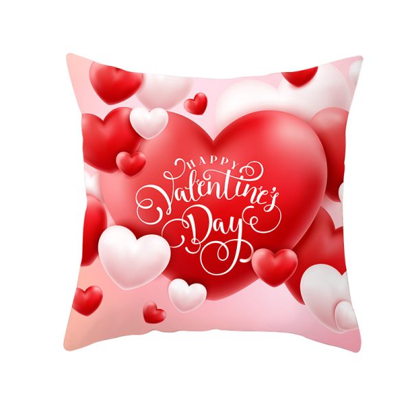 Home Valentine's Day Graphic Print Pillowcase - Image 18