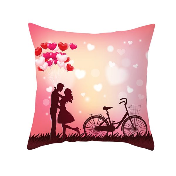 Home Valentine's Day Graphic Print Pillowcase - Image 17