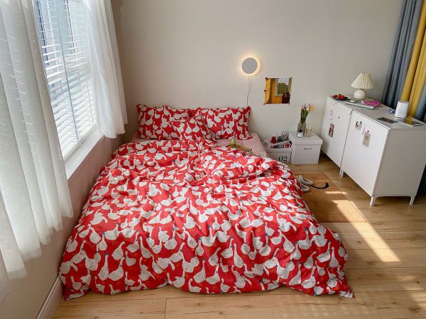 Four Piece Cotton Comfortable Bed Sheet Bedding - Image 3