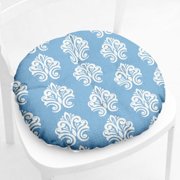 Home Round Square Chair Cushion Cotton Linen - Image 7