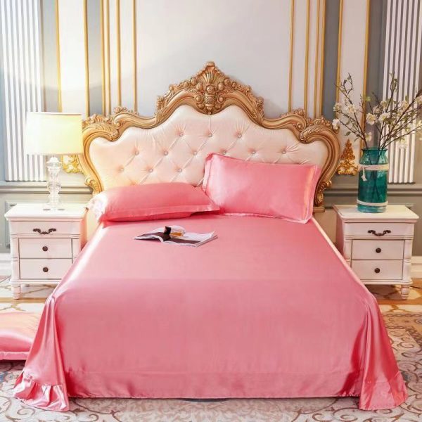 Household Double-sided Ice Silk Bed Sheet Bedding - Image 20