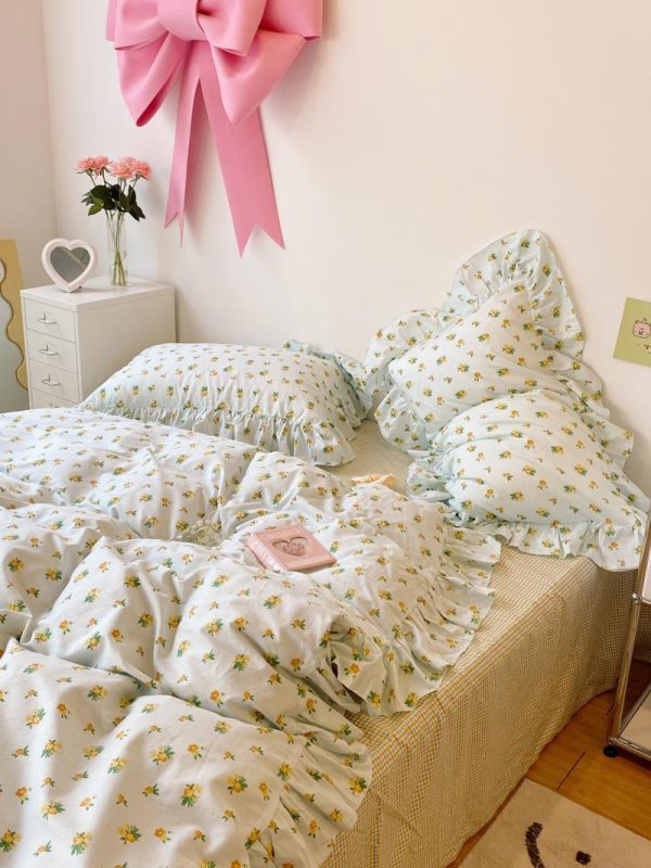 Lotus Flower Four-piece Suit Of Cotton Bed Supplies - Image 8