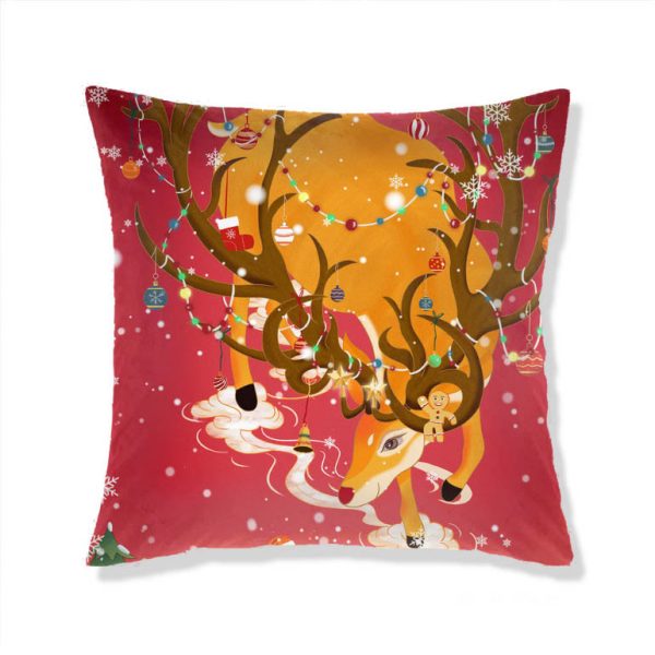 Home Christmas Print Pillow Cushion Cover - Image 19