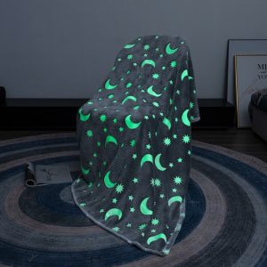 Double Sided Flannel Glowing Blanket Fluorescent