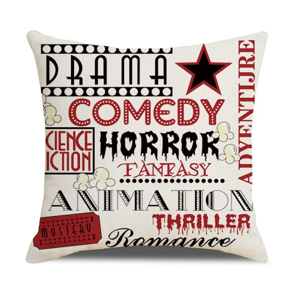 Home Retro Movie Subtitles Sofa Office Linen Pillowcase - Image 5