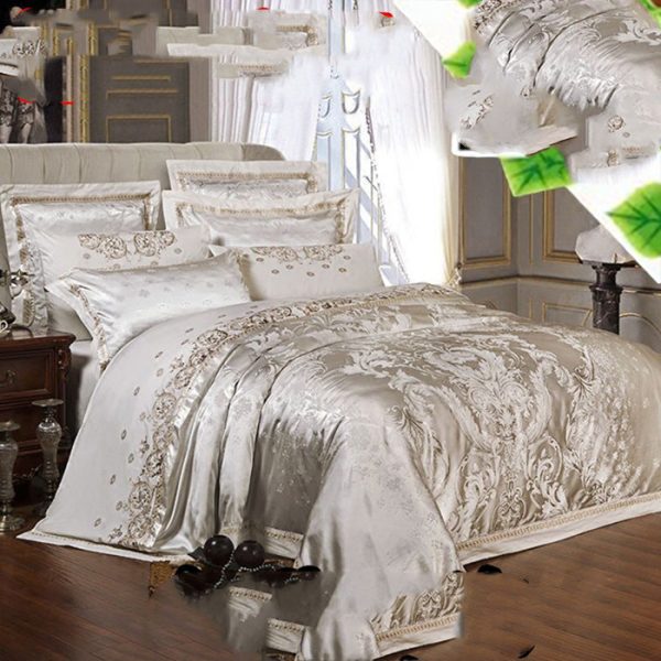 European And American Style Sheets And Duvet Cover Four-piece Cotton Satin Jacquard - Image 13