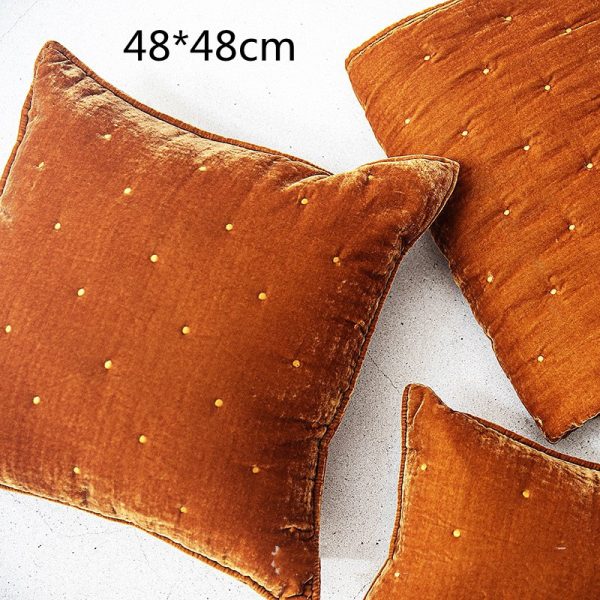 High Appearance Level Retro Brocade Throw Pillow Waist Pillow Back Pillow Cover - Image 11