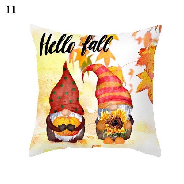 Maple Pumpkin Print Thanksgiving Peach Skin Pillowcase - Image 8