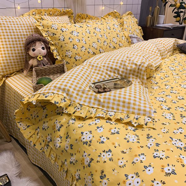 Four-piece Cotton Bedding Summer Princess Style Sheets - Image 14