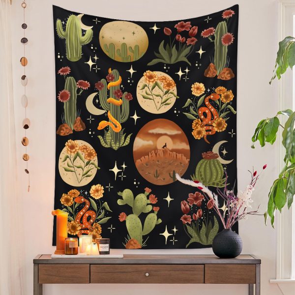 European Retro Mushroom Hanging Cloth Plant Homestay Tapestry - Image 10