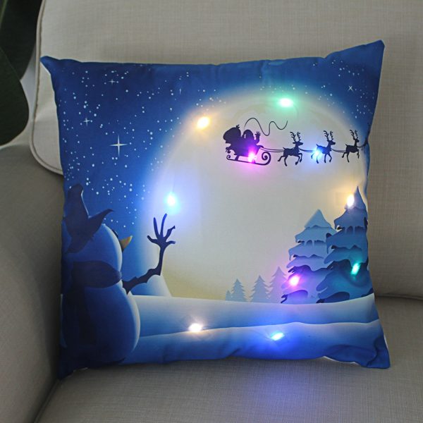 New Lantern Christmas LED Light Super Soft Short Plush Pillowcase - Image 24