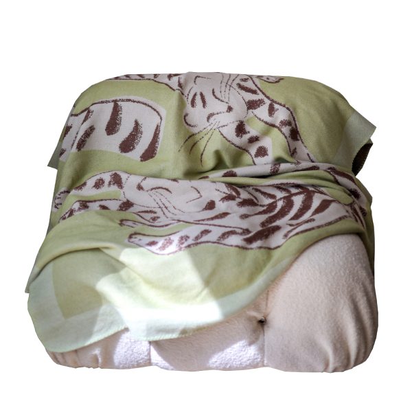 Little Tiger Mianmian Blanket Milk Green Thick Cashmere Leisure - Image 6