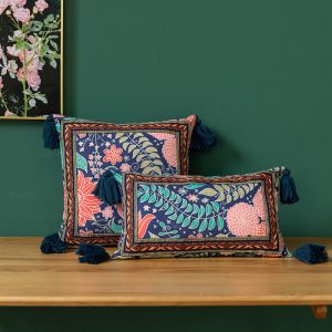 Ethnic Cotton Fabric Fringed Waist Pillowcase