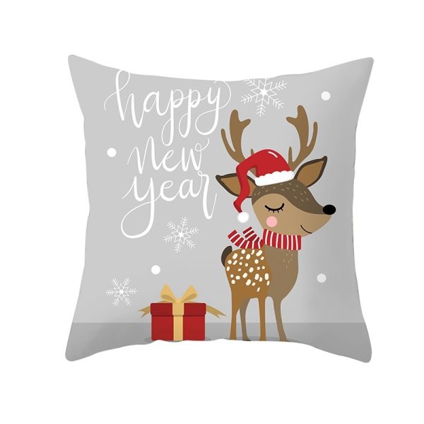 Modern New Polyester Pillowcase Lattice Deer Christmas Gift Without Pillow Core - Image 42