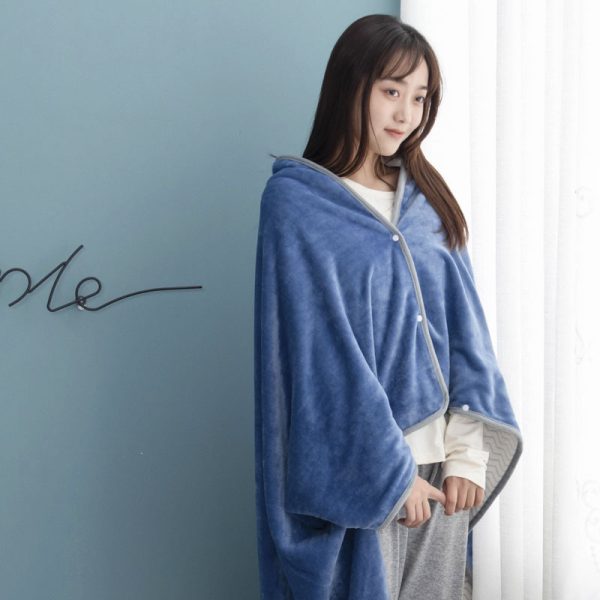 Office Nap Wearable Blanket Weighted Hoodie and Throws Fluffy Blankets Cover on The Sofa Home Bath Towel with Sleeves for Beds - Image 12