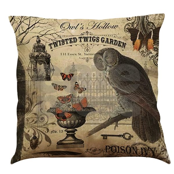 Halloween Cotton Linen Sofa Car Cushion Pillowcase - Image 27