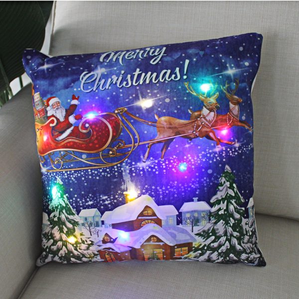 New Lantern Christmas LED Light Super Soft Short Plush Pillowcase - Image 6