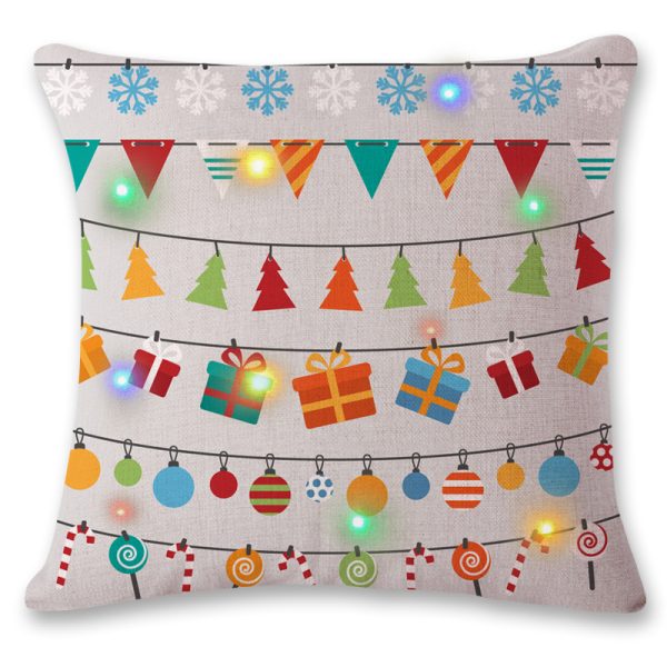 New LED Flashing Lights Christmas Pillowcase - Image 3