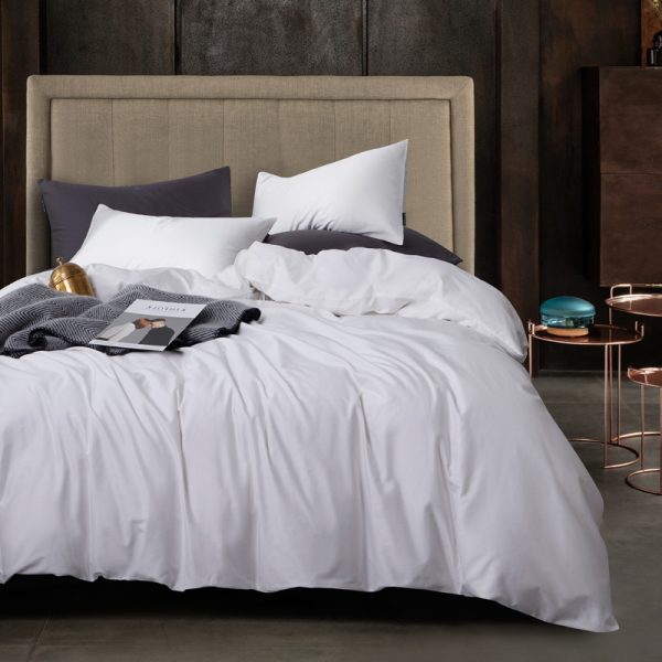 60s Long-staple Cotton Four-piece Pure Cotton Pure Color Simple Series Hotel Bedding - Image 5