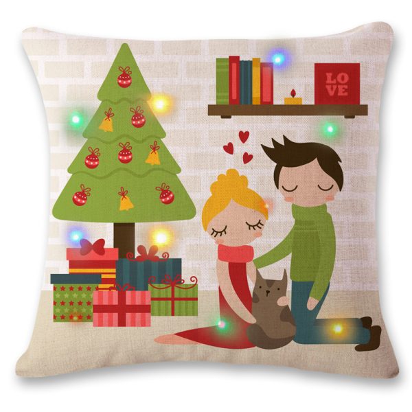 New LED Flashing Lights Christmas Pillowcase - Image 7