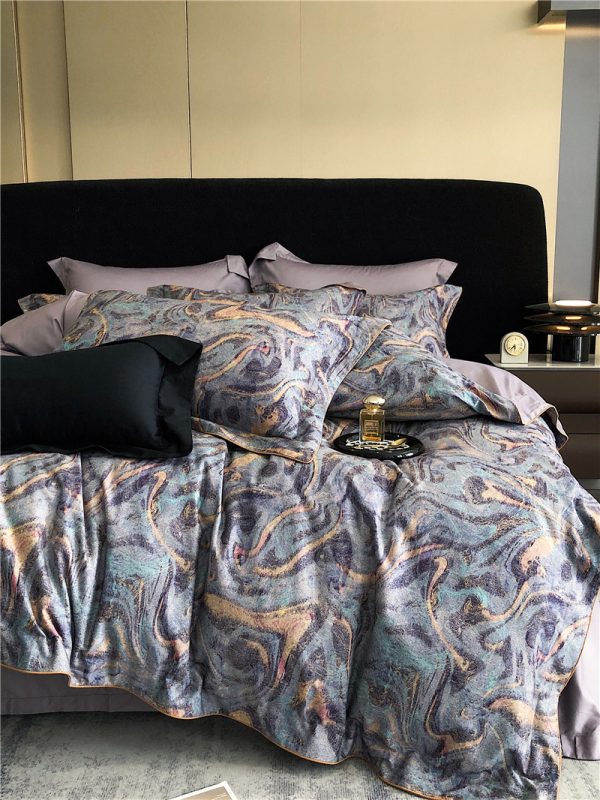 Long-staple Cotton Printed Four-piece Bedding Set Cotton Bedding - Image 12