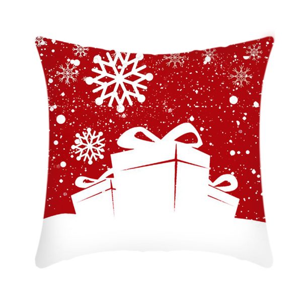 Merry Christmas Cushion Cover 45cm Elk Santa Claus Short Plush Sofa Pillow Cover Home Decor Pillowcase Christmas Decoration - Image 16