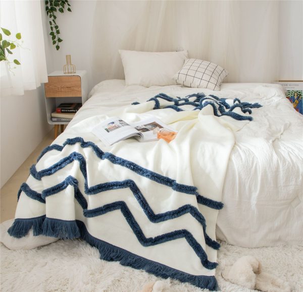 Sofa Blanket Tassel Home Furnishing Knitted Woolen Blanket - Image 2